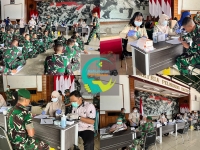 Pelaksanaan skrining faktor risiko penyakit HIV/ TB/ dan Malaria terhadap Satgas Pamtas RI Purna Tugas